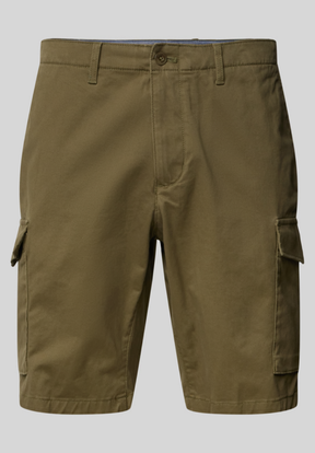 Bermuda Cargo Masculina de Corte Regular com Passadores de Cinto Cáqui