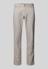 Calça Masculina de Corte Regular em Algodão Castanho