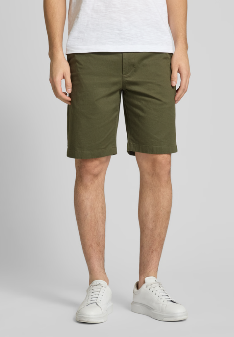 Bermuda Masculina de Corte Regular com Padrão Texturizado Cáqui