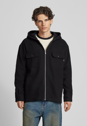 Casaco Masculino com Capuz Preto