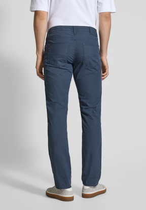 Calça Masculina com Bolsos Laterais Azul-Marinho